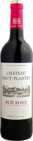 A dry red wine Chateau Haut Plantey