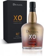 Rum dictador XO Perpetual 40% alcohol.