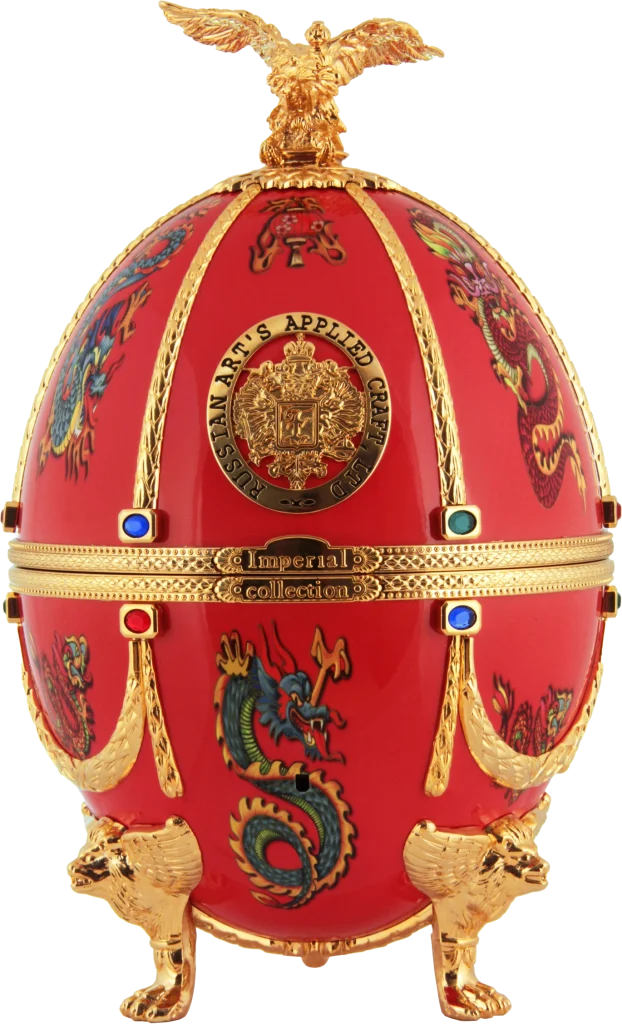 אימפריאל קולקשן ביצת פברז'ה red with dragon and birds