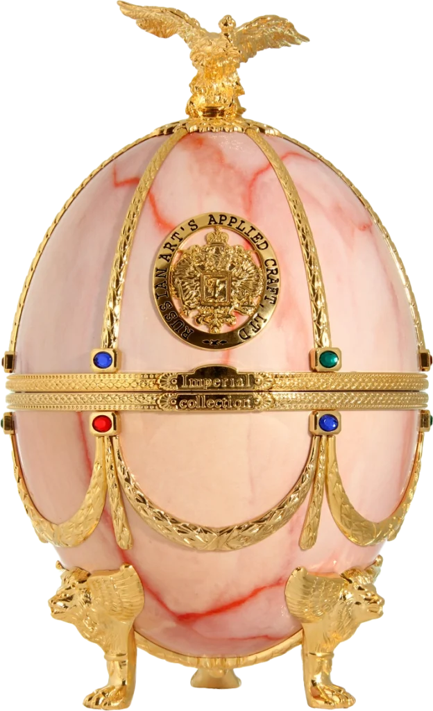 אימפריאל קולקשן ביצת פברז'ה בגוון pink marble