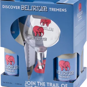 בירה דליריום Tremens חזקה בלונד 8.5% מארז 4 בק' 0.33 עם כוס