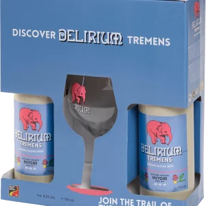 בירה דליריום Tremens חזקה בלונד 8.5% מארז 2 בק' 0.75 עם כוס