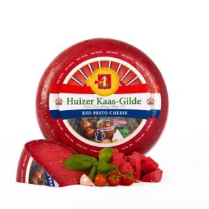 Red Pesto Gouda Cheese Wheel Visser Variable Weight